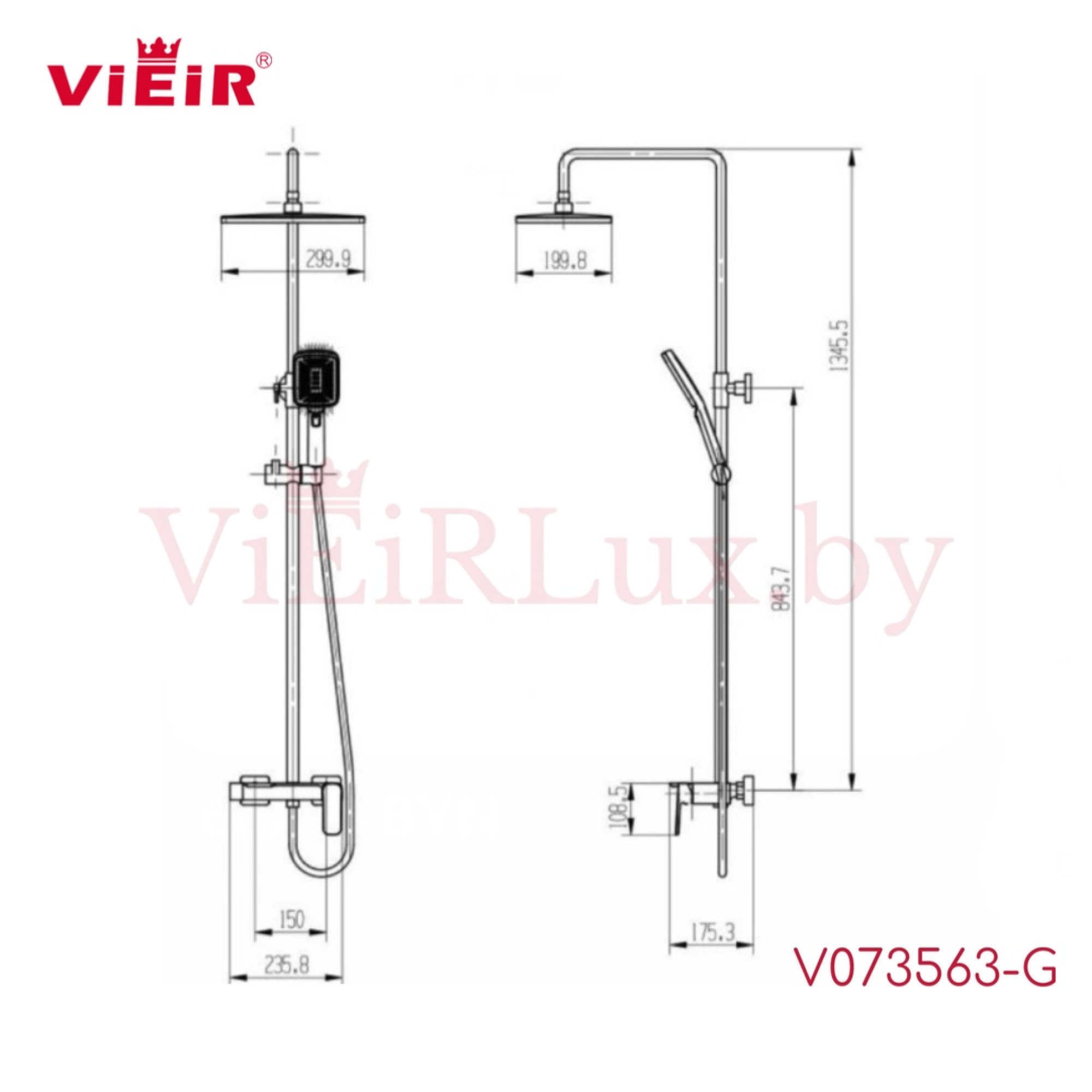 Душевая система  Vieir V073563-G - фото2