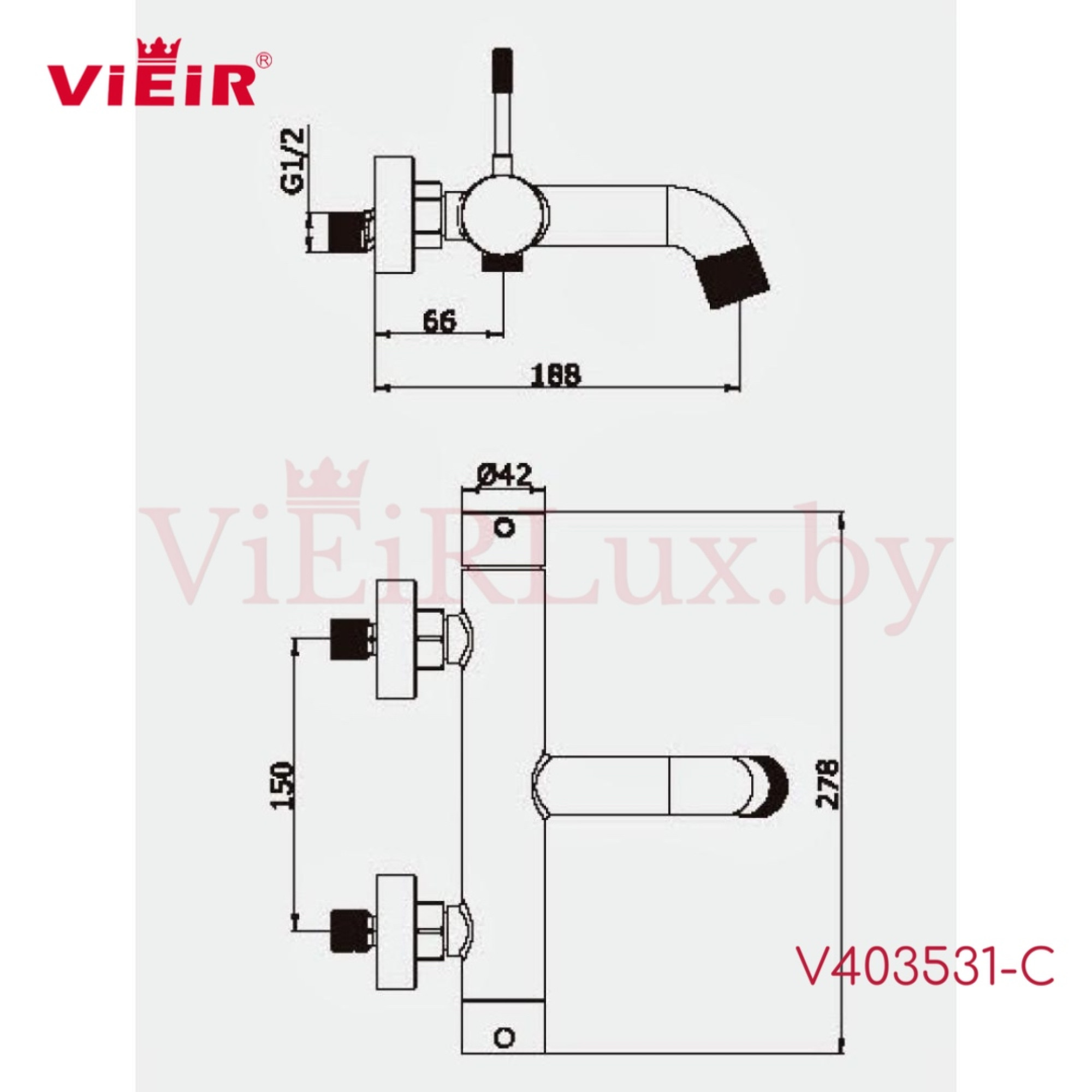 Смеситель Vieir V403531-C - фото4