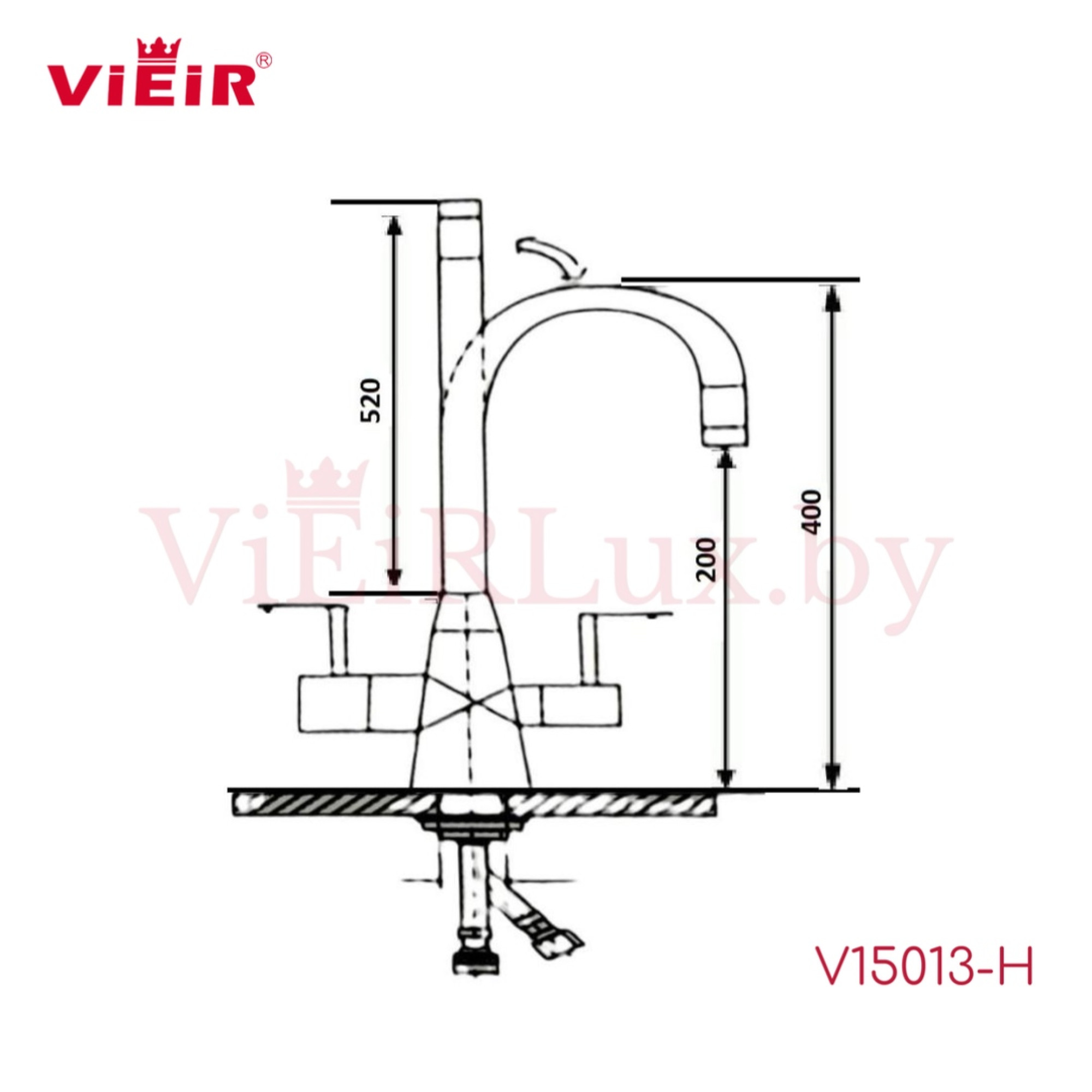 Смеситель Vieir V15013-H - фото2