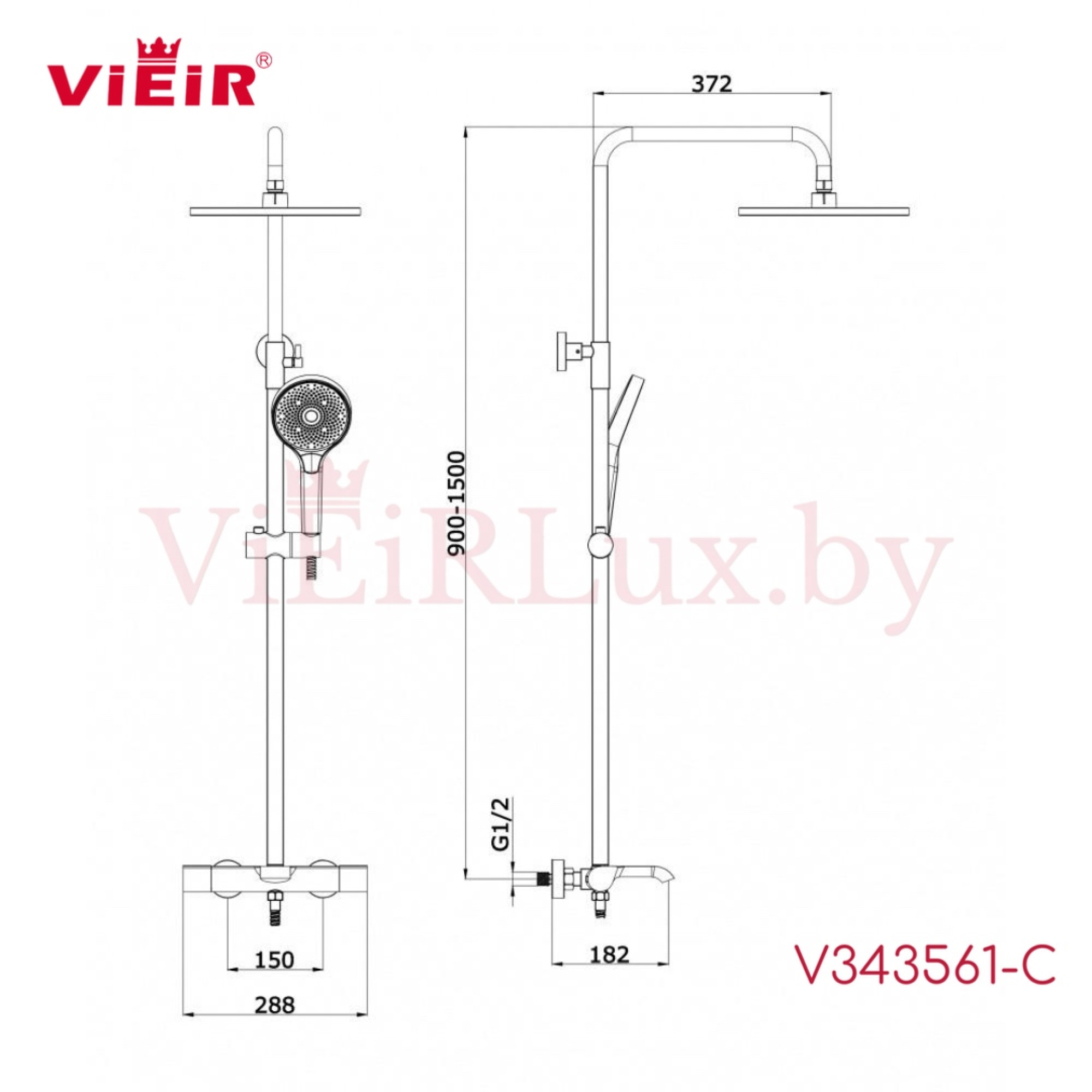 Душевая система  Vieir V343561-C - фото5