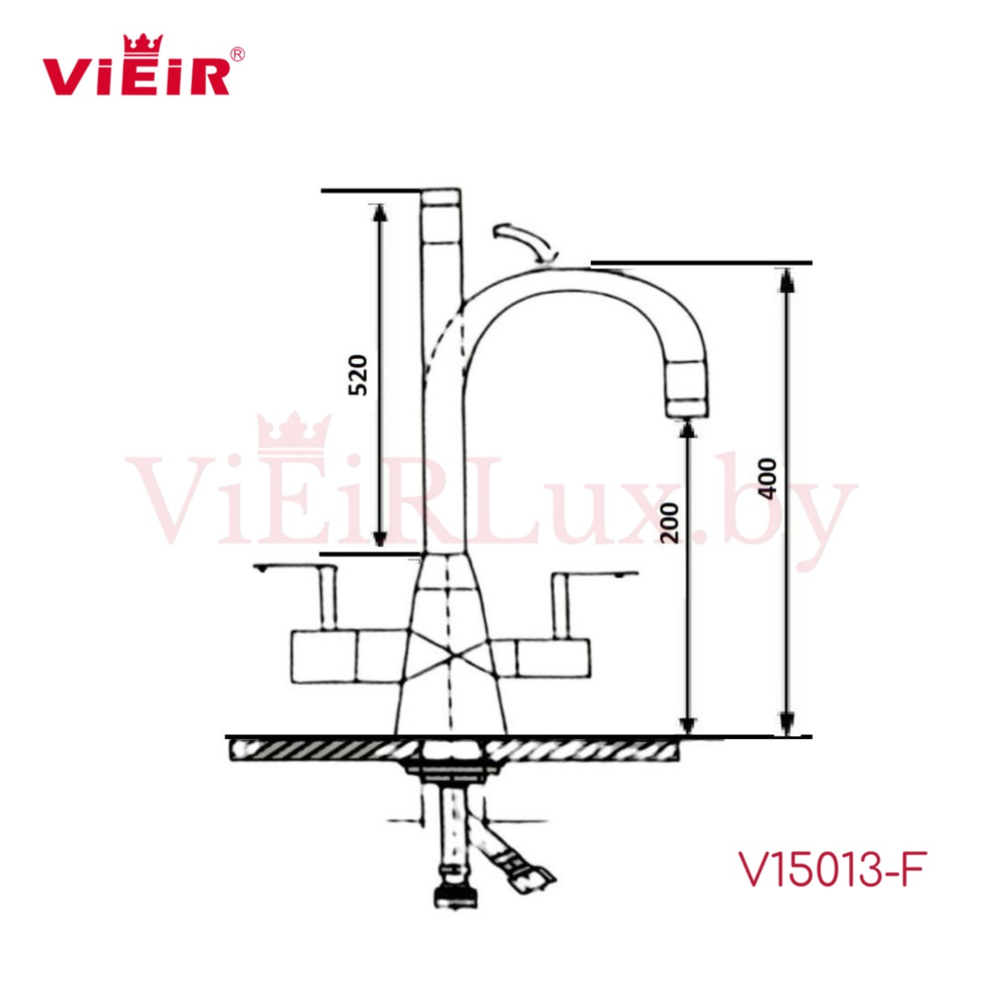 Смеситель Vieir V15013-F - фото2