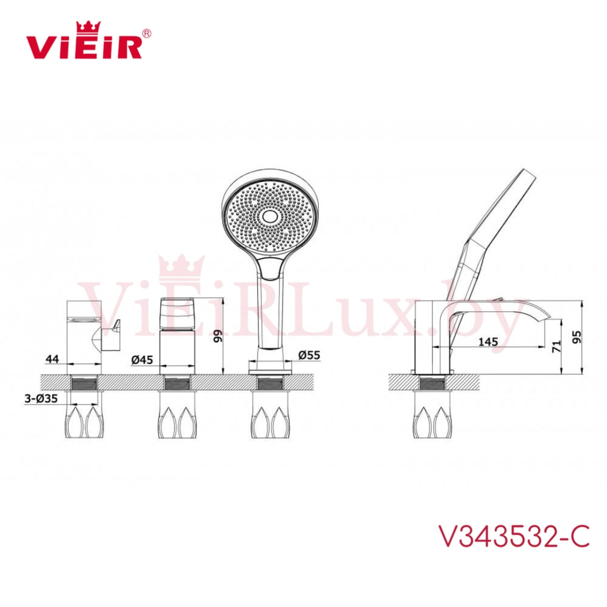 Смеситель Vieir V343532-C - фото3