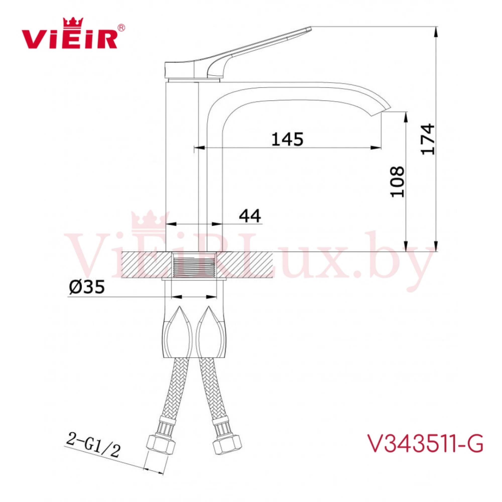 Смеситель Vieir V343511-G - фото5