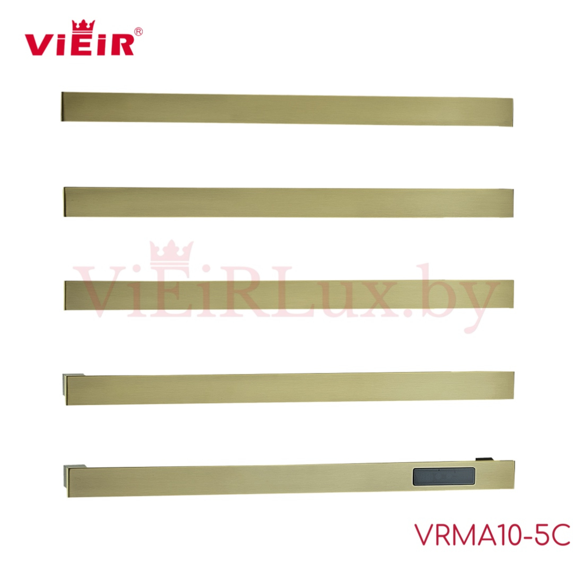 Полотенцесушитель Vieir VRMA10-5S матовое золото - фото