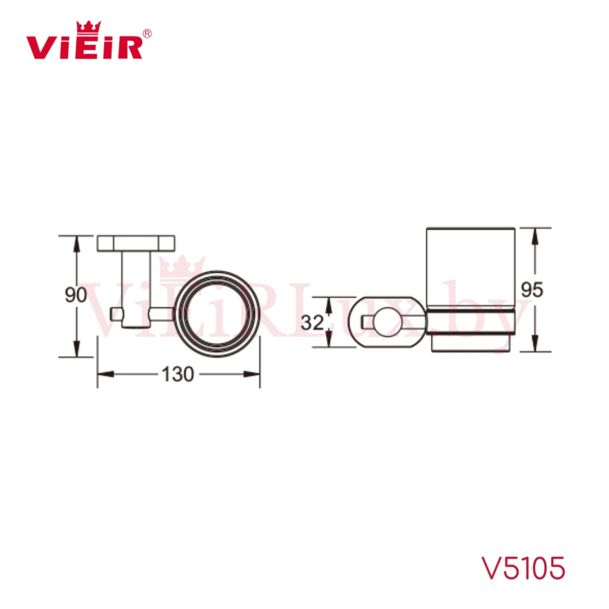 Стакан для зубных щеток Vieir 5105-C - фото2
