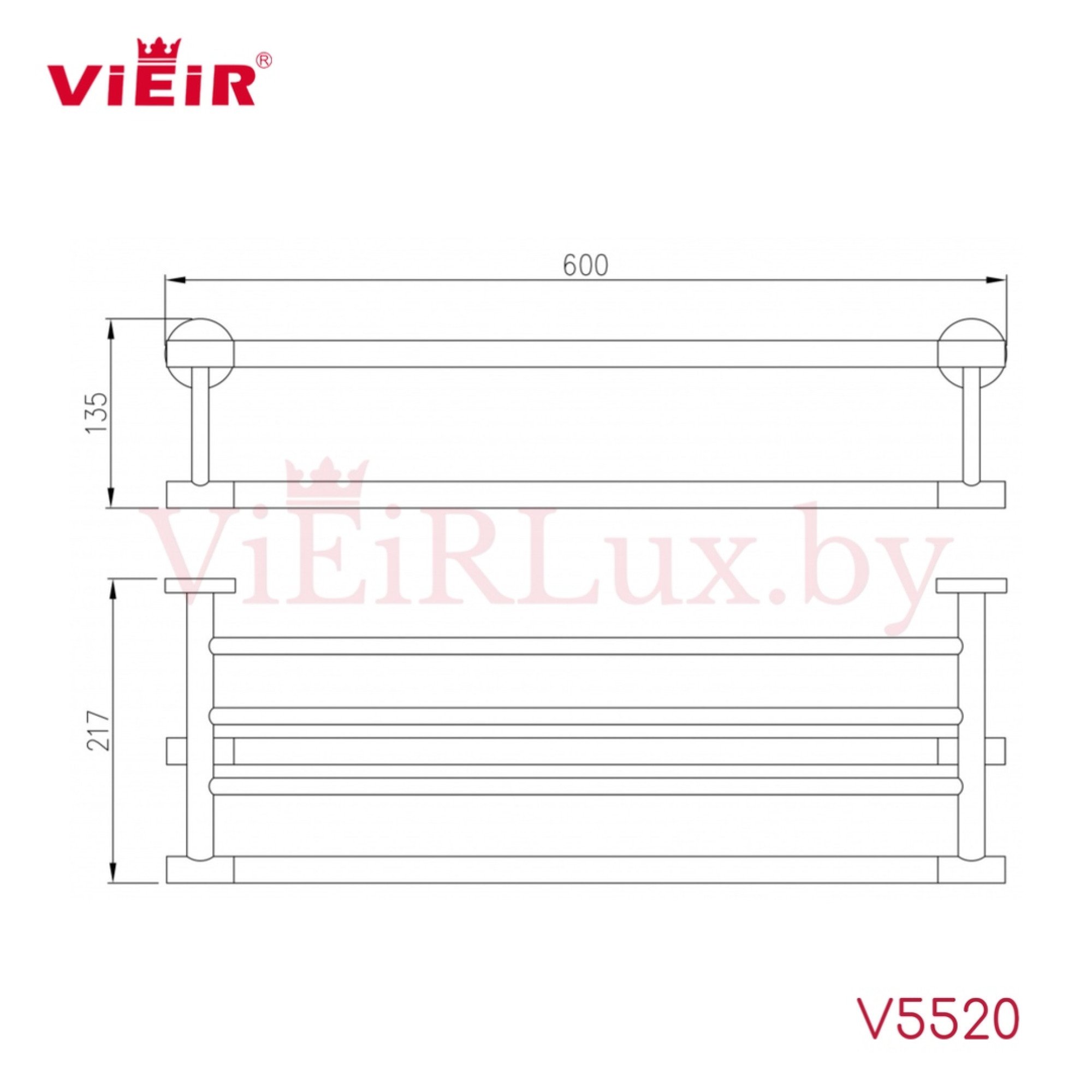Полотенцедержатель Vieir 5520-C черный - фото2