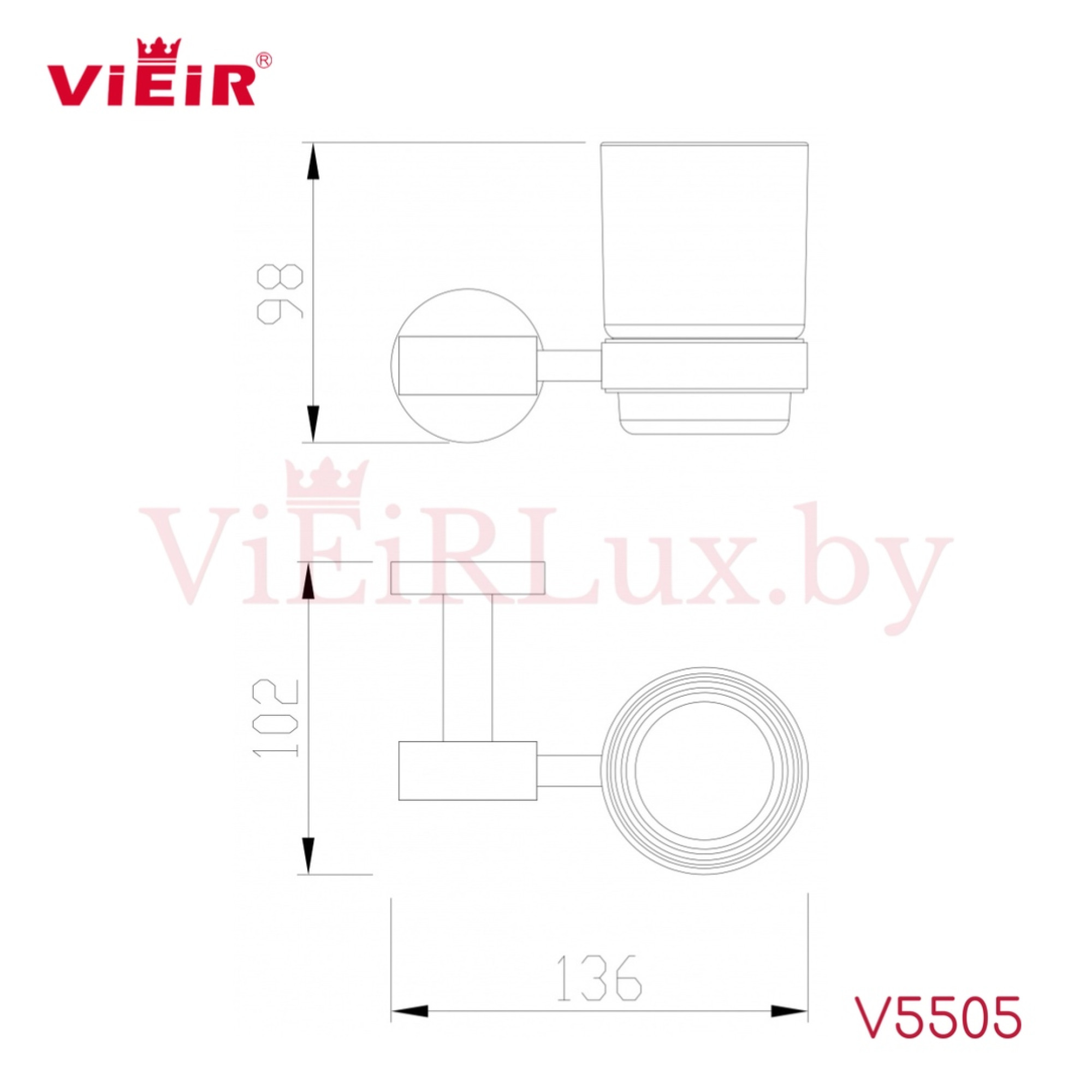 Стакан для зубных щеток Vieir 5505-S - фото2