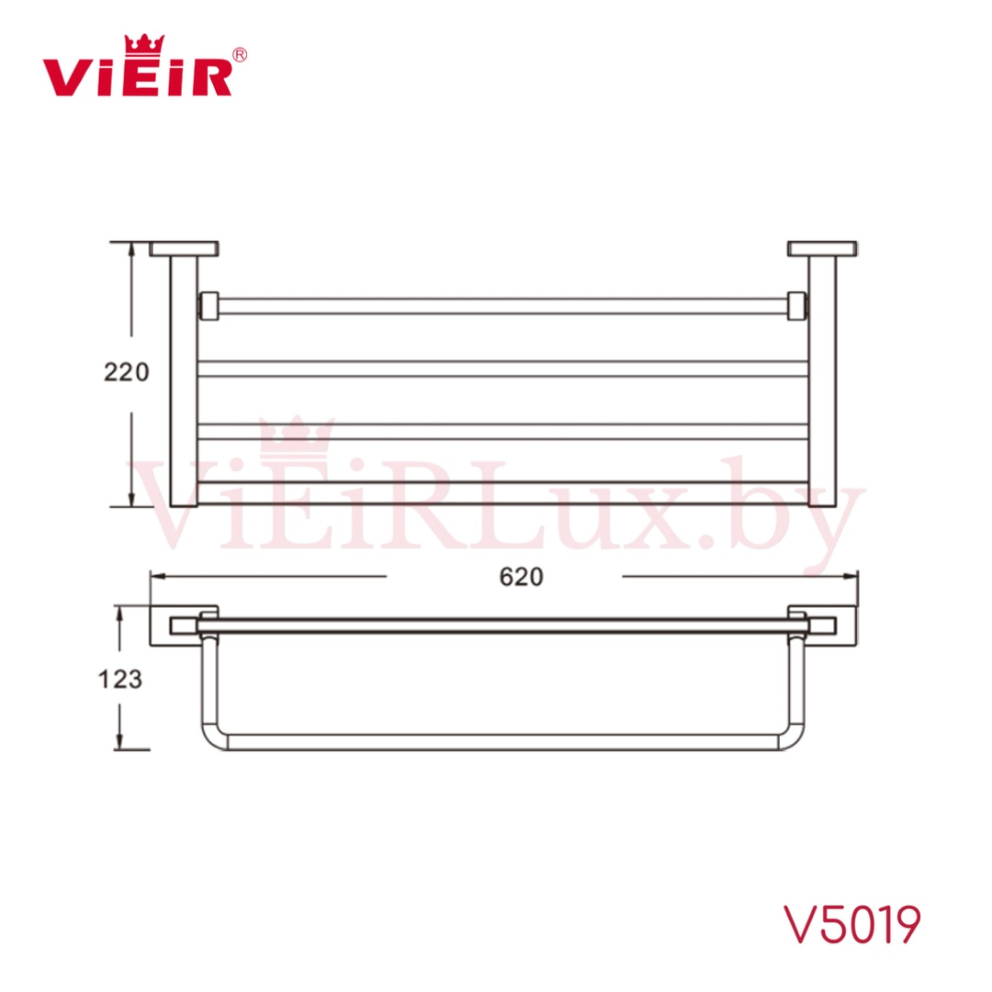 Полотенцедержатель Vieir 5019-F белый - фото2