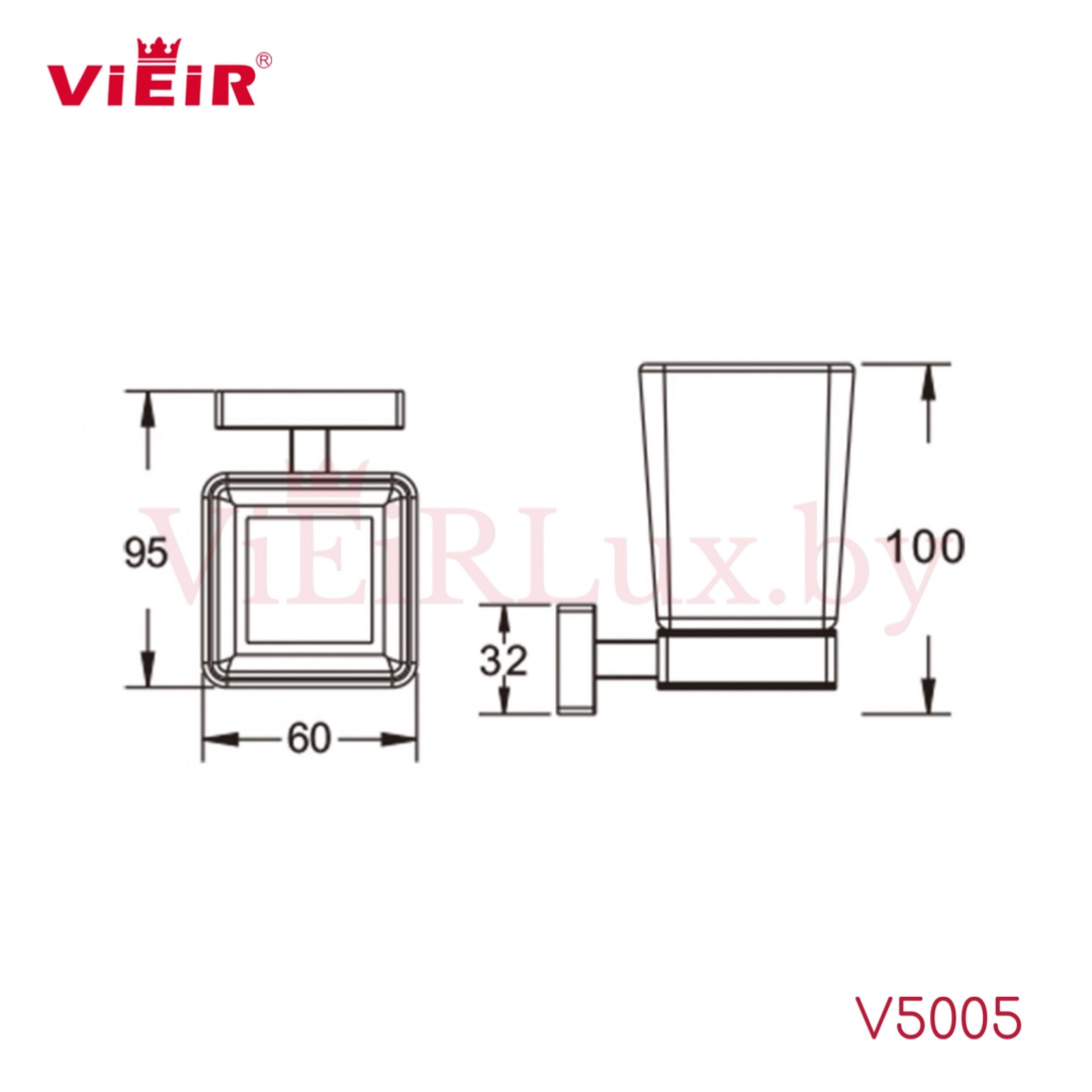 Стакан для зубных щеток Vieir 5005-G - фото2