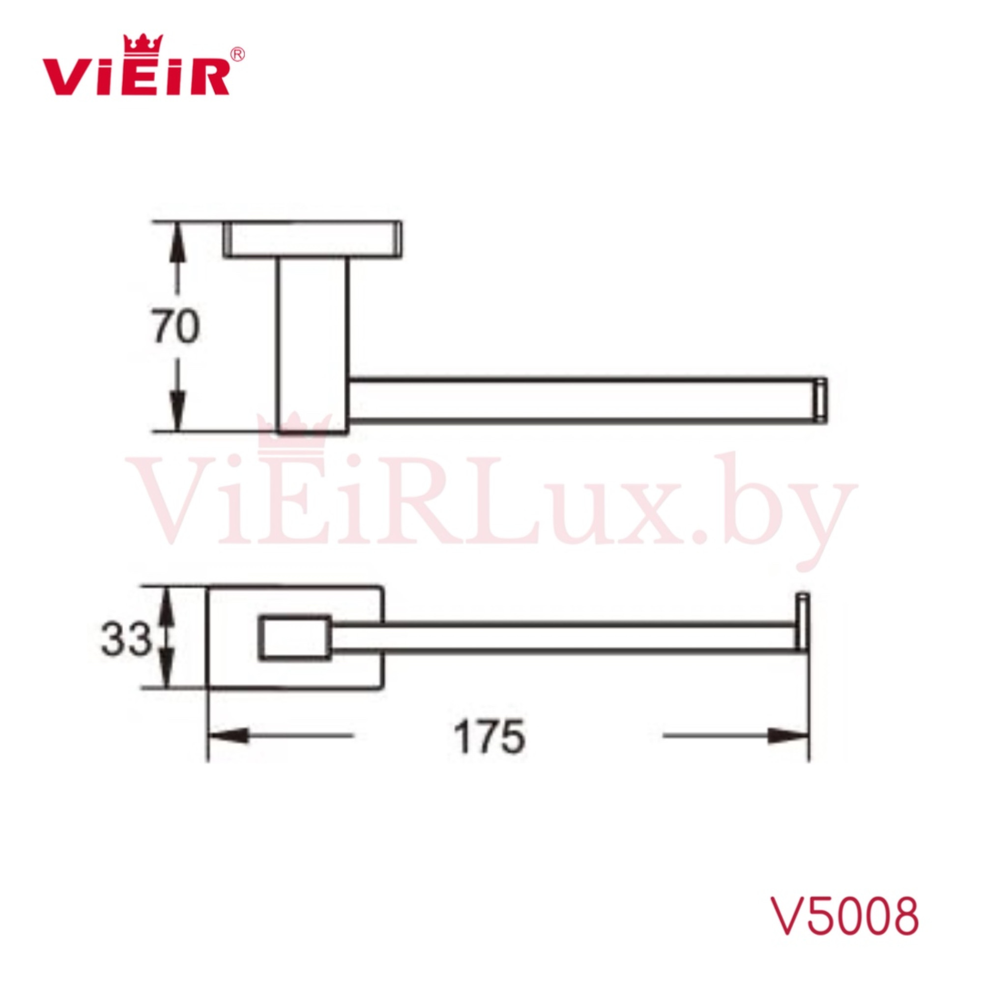 Держатель для туалетной бумаги Vieir 5008-G - фото2