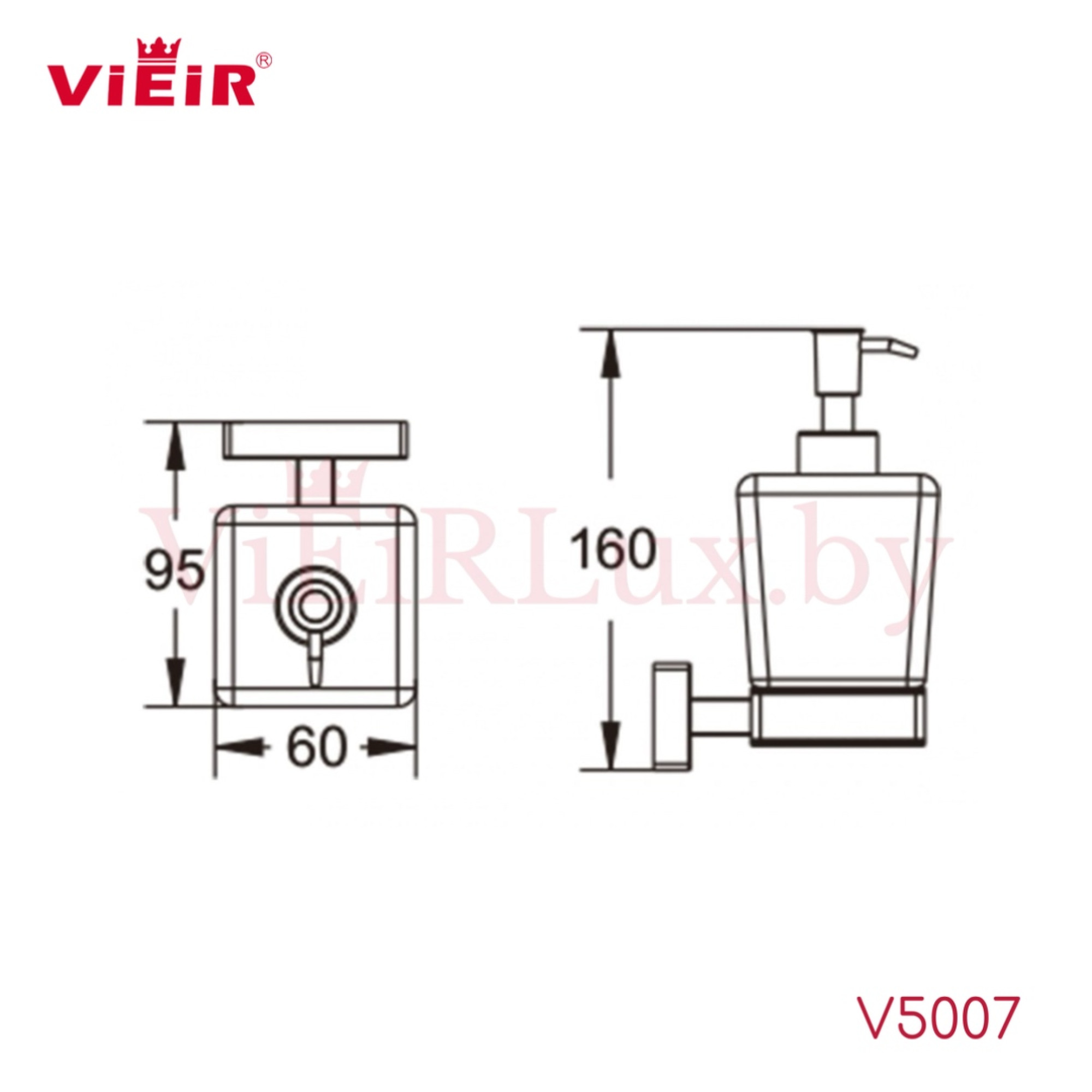Дозатор для жидкого мыла Vieir 5007-G - фото2