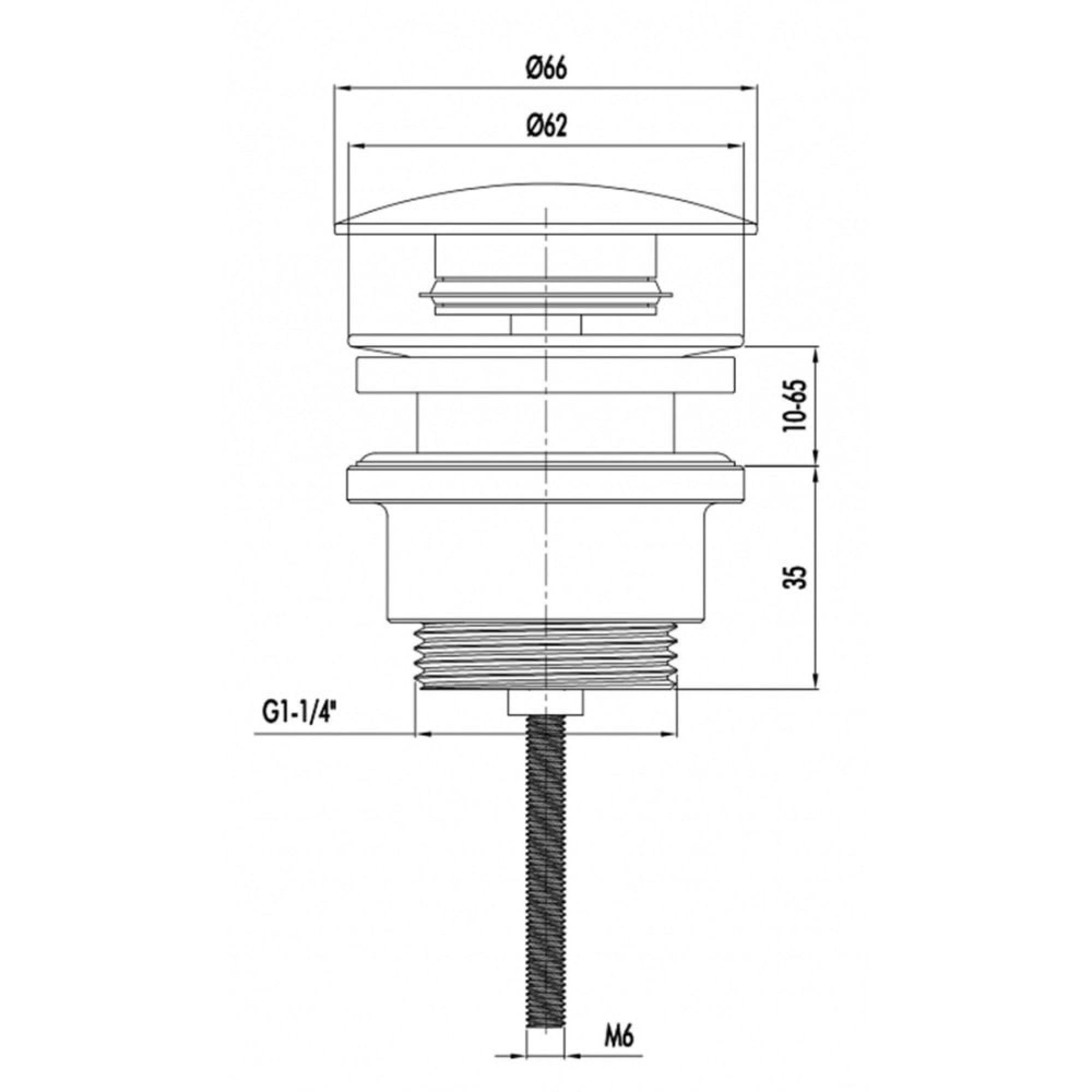 Донный клапан Vieir VER26 (хром) - фото2