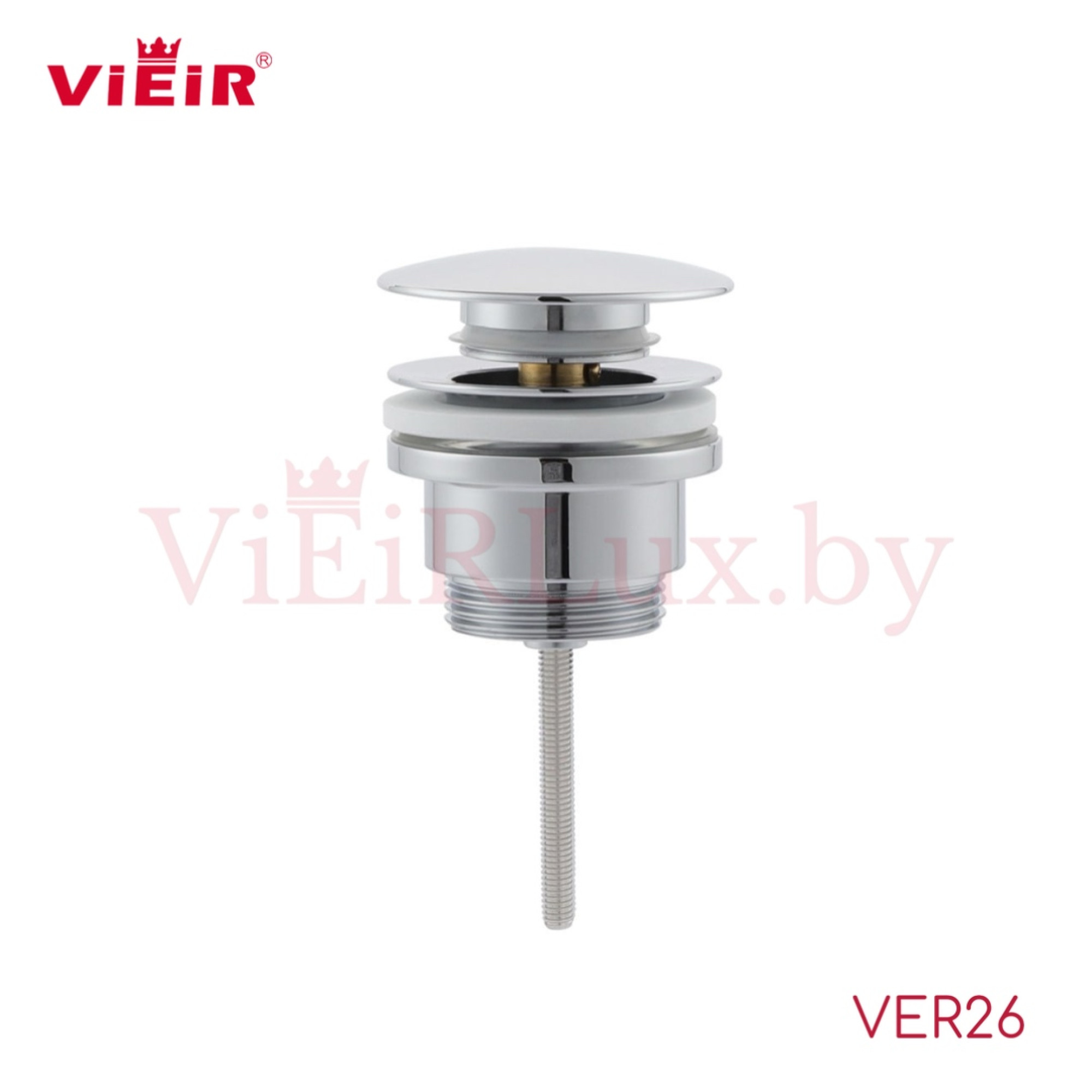 Донный клапан Vieir VER26 (хром) - фото