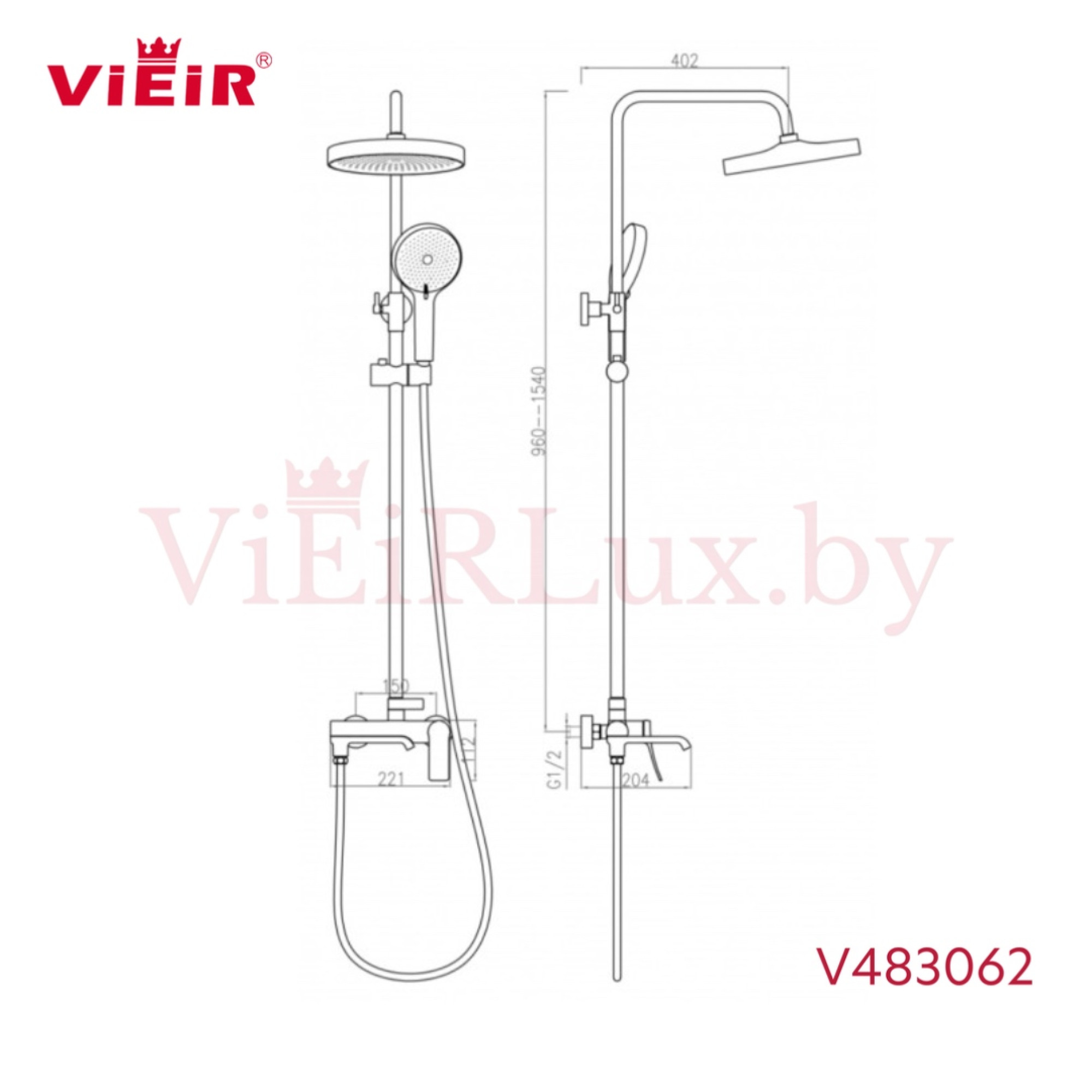 Душевая система  Vieir V483062-S - фото2