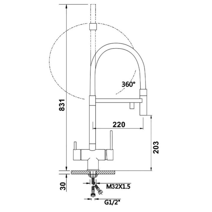Смеситель Vieir V15039QH-X - фото2